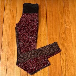 Unique Victoria's Secret Pink and Brown Leopard Print Leggings